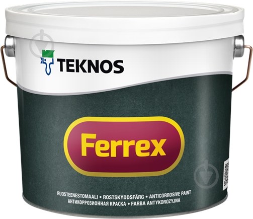 Эмаль TEKNOS Ferrex белая антикоррозионная мат 1 л - фото 1