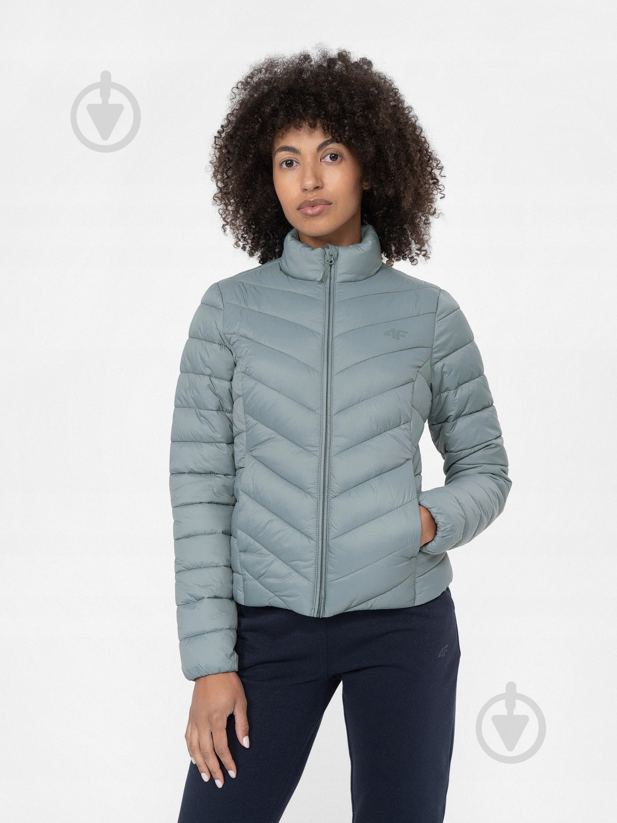 Куртка женская 4F DOWN JACKET F143 4FAW22TDJAF143-47S р.M зеленая - фото 1