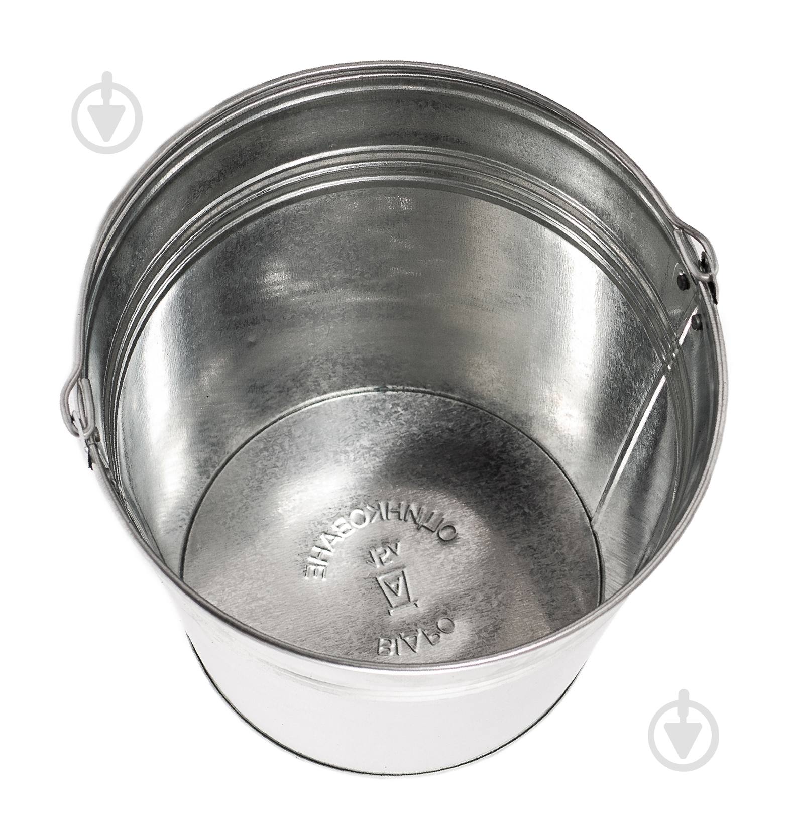 Ведро обычное Арма оцинкованное 15 л серебряный - фото 2