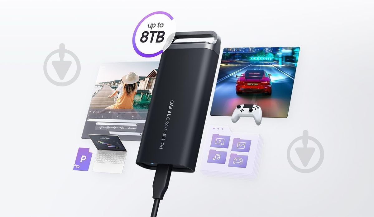 SSD-накопичувач Samsung T5EVO Shield 4000GB Portable USB 3.2 QLC (MU-PH4T0S/EU) - фото 6 SSD-накопичувач Samsung T5EVO Shield 4000GB Portable USB 3.2 QLC (MU-PH4T0S/EU) - фото 6