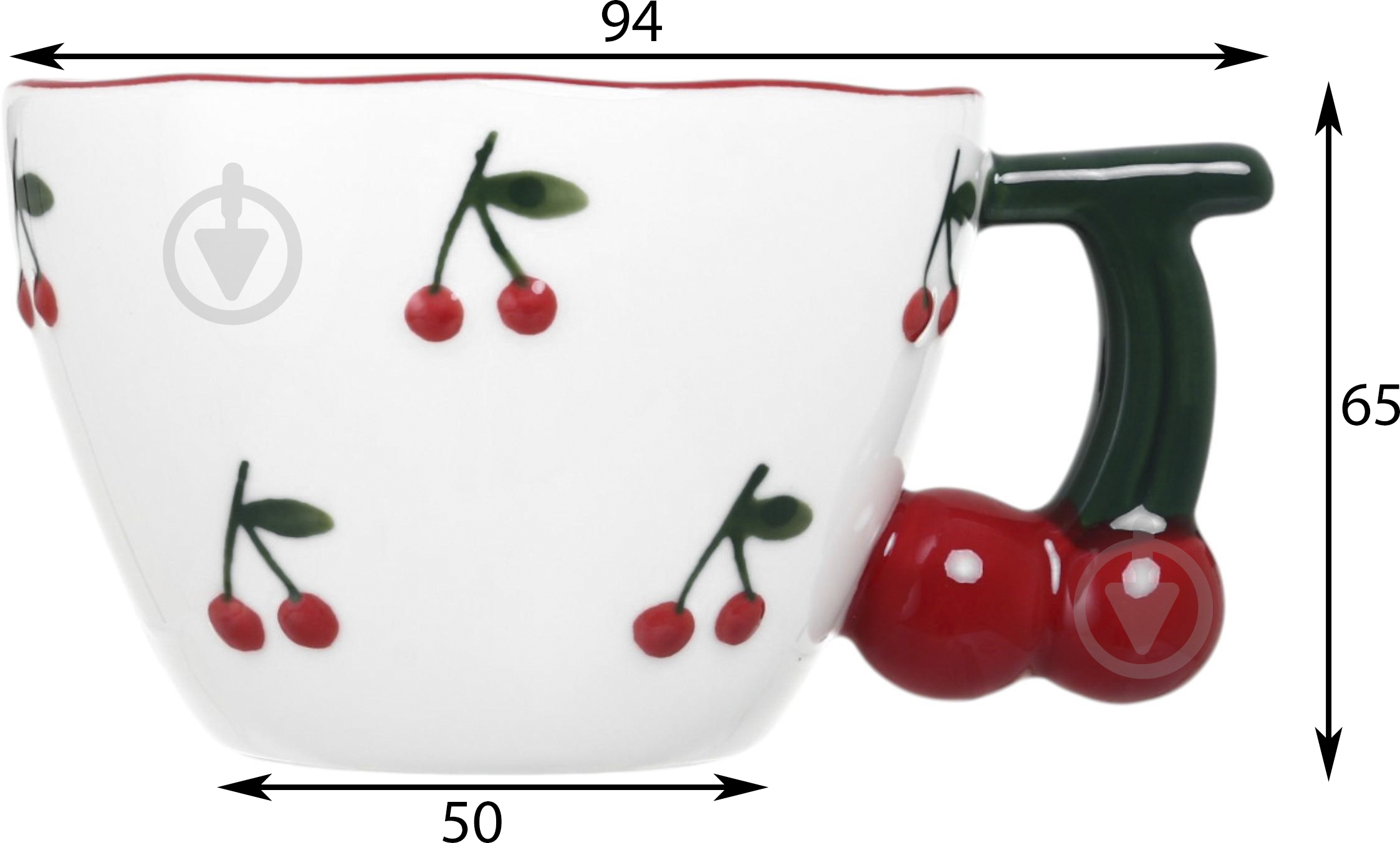 Чашка с блюдцем Fiora Miss Cherry 275 мл - фото 2