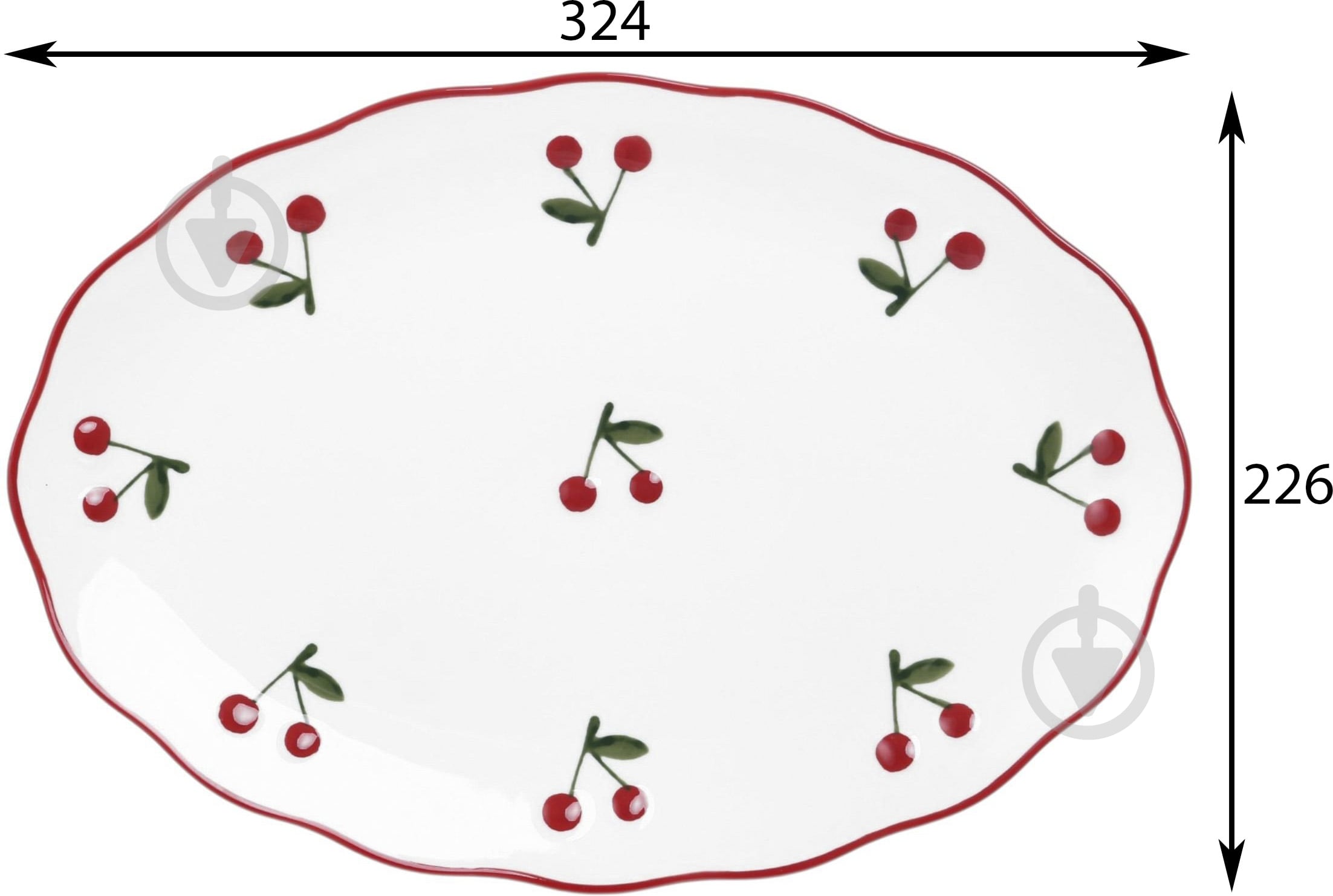 Блюдо сервірувальне Fiora Miss Cherry 32 см - фото 2 Блюдо сервірувальне Fiora Miss Cherry 32 см - фото 2