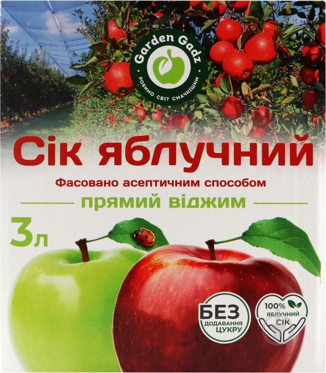 Сок Gadz яблочный 3 л - фото 1