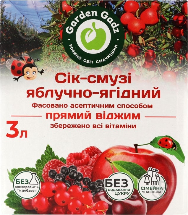 Сок-смузи Gadz яблочно-ягодный 3 л - фото 1