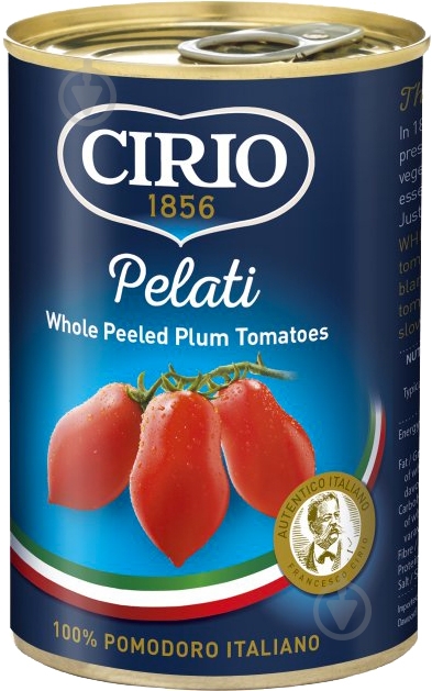 Томати Cirio очищені Pelati 400 г - фото 1 Томати Cirio очищені Pelati 400 г - фото 1