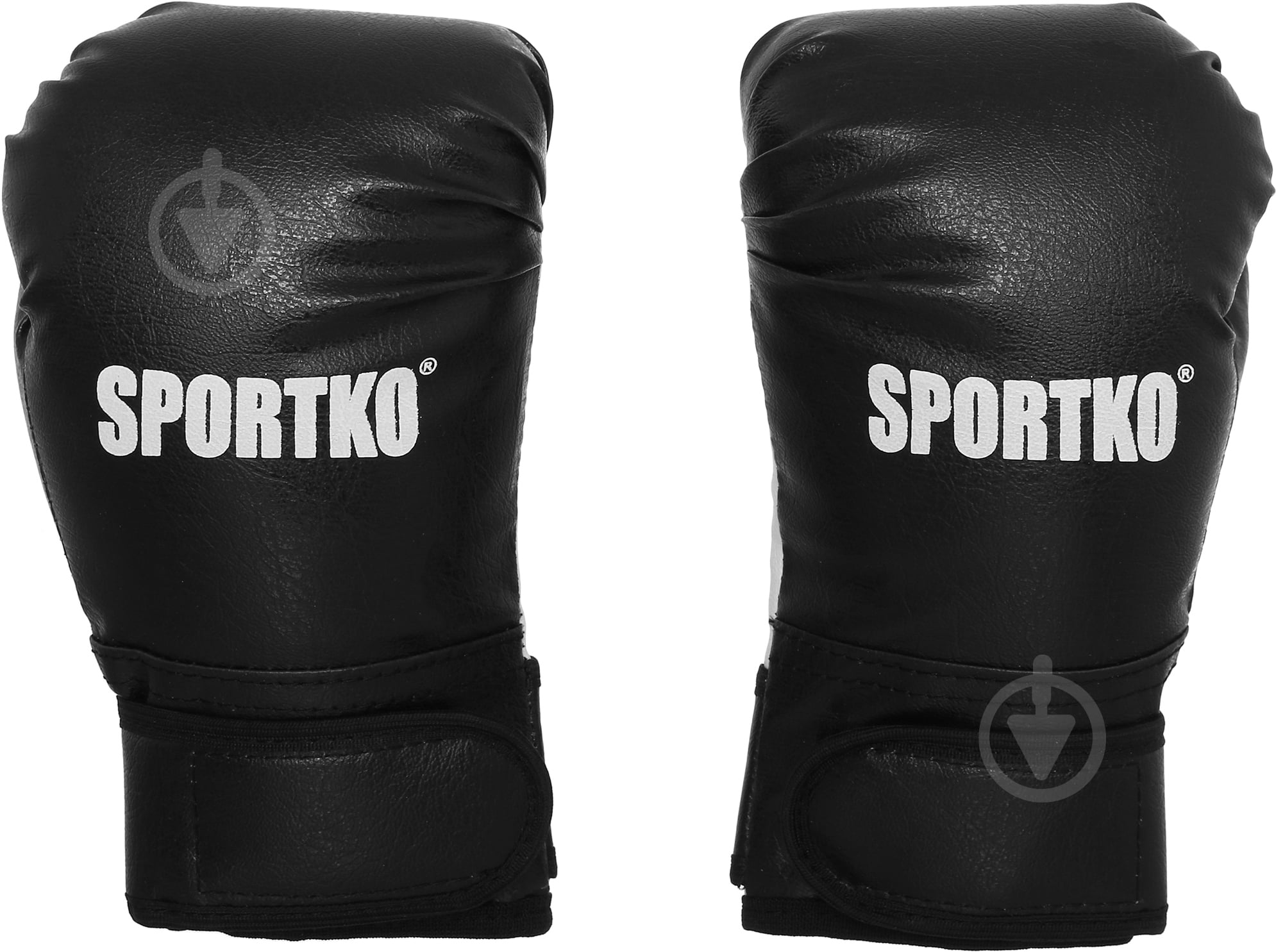 Боксерські рукавиці SPORTKO 3006 6oz чорний із білим - фото 3