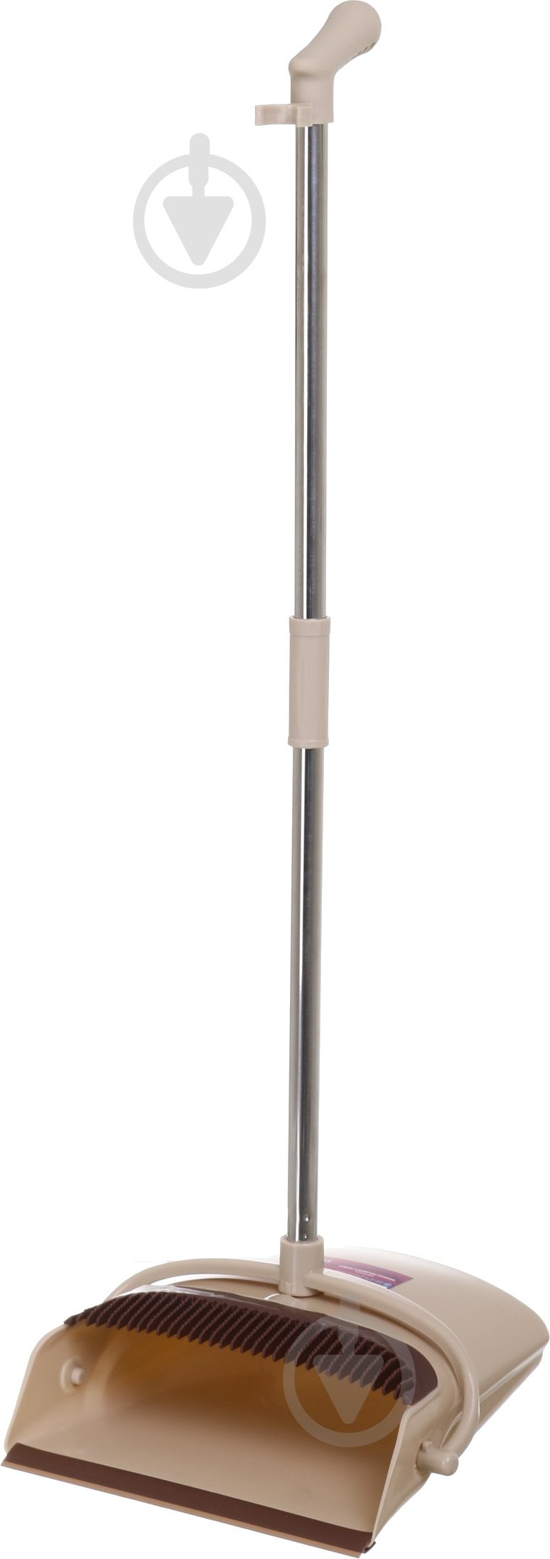 Совок зі щіткою з довгою ручкою складний Fiora® бежевий NFA-08 - фото 2