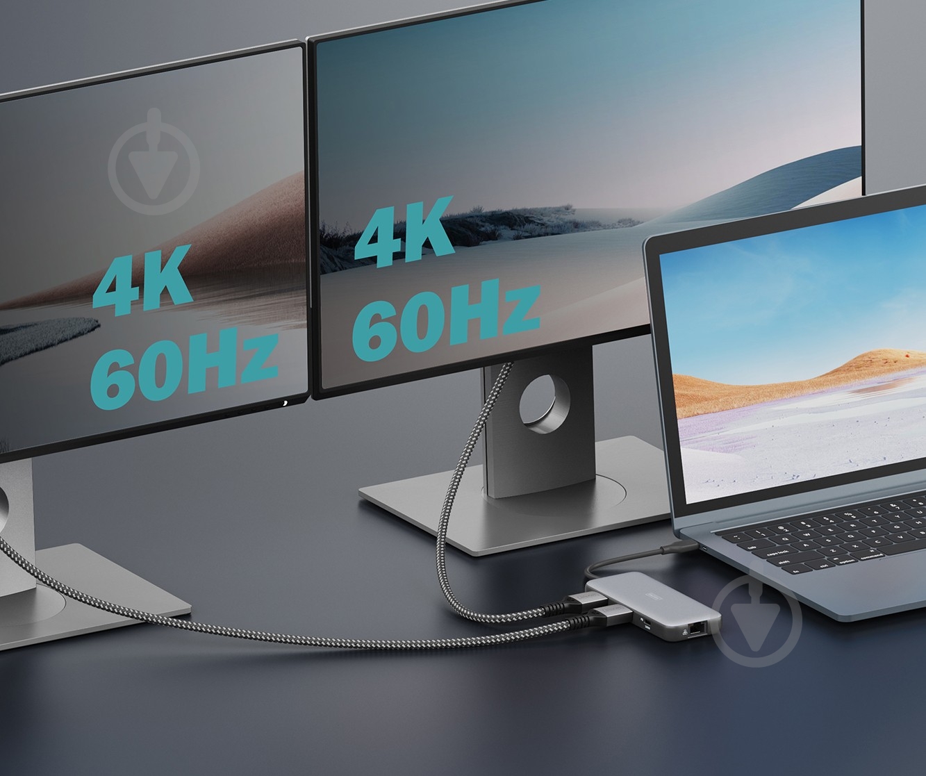 Док-станция Digitus 8-in-1 grey (DA-70915) - фото 6
