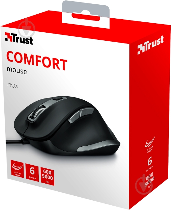 Мишка Trust Fyda Comfort Black 23808 black (23808) - фото 8