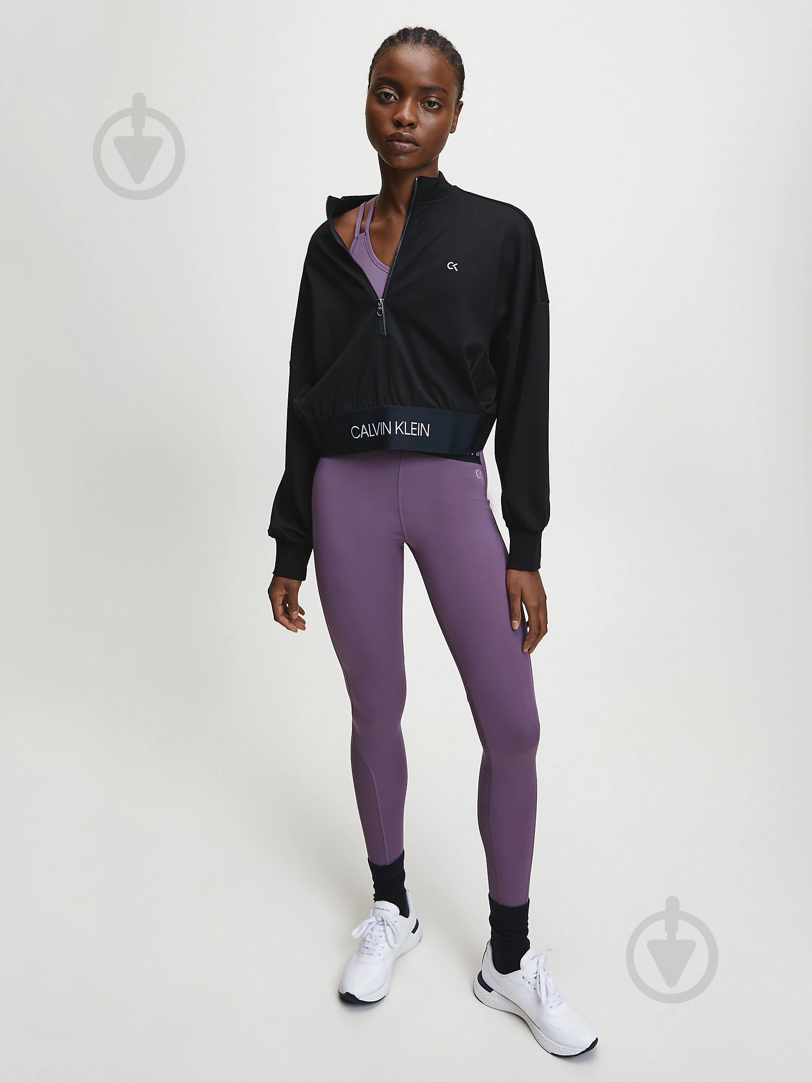 Джемпер Calvin Klein Performance 1/4 ZIP PULLOVER 00GWT0W329-007 р. L черный - фото 2