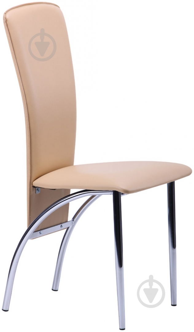 Стул обеденный AMF Art Metal Furniture Флорри к/з хром хром/бежевый - фото 1 Стул обеденный AMF Art Metal Furniture Флорри к/з хром хром/бежевый - фото 1