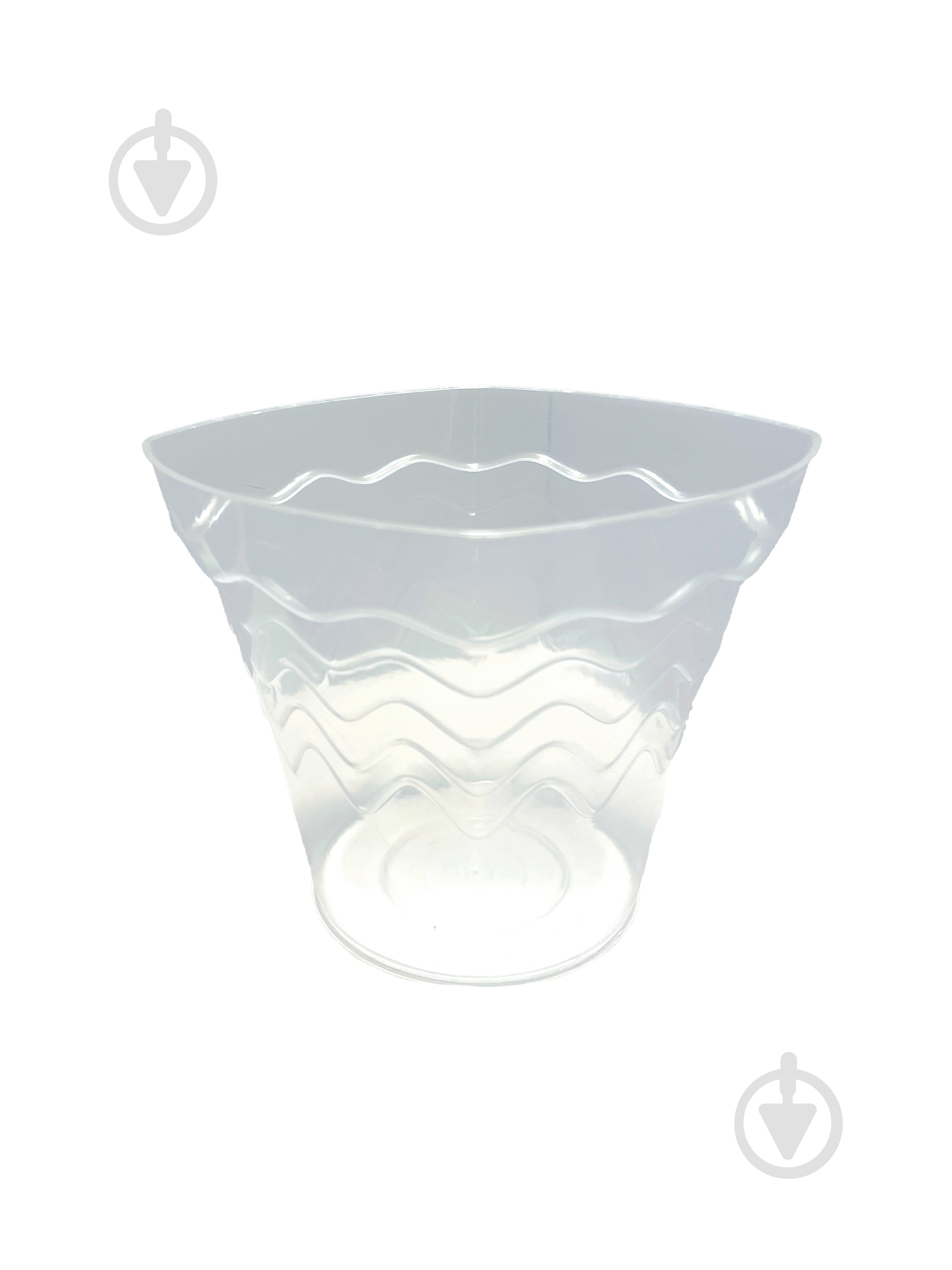 Кашпо для орхидей пластик Волна D184 фигурный белый/прозрачный 2 л - фото 2 Кашпо для орхидей пластик Волна D184 фигурный белый/прозрачный 2 л - фото 2