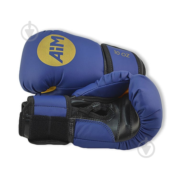 Перчатки для кикбоксинга AiM 12oz 16-112-1 синий с черным - фото 1 Перчатки для кикбоксинга AiM 12oz 16-112-1 синий с черным - фото 1