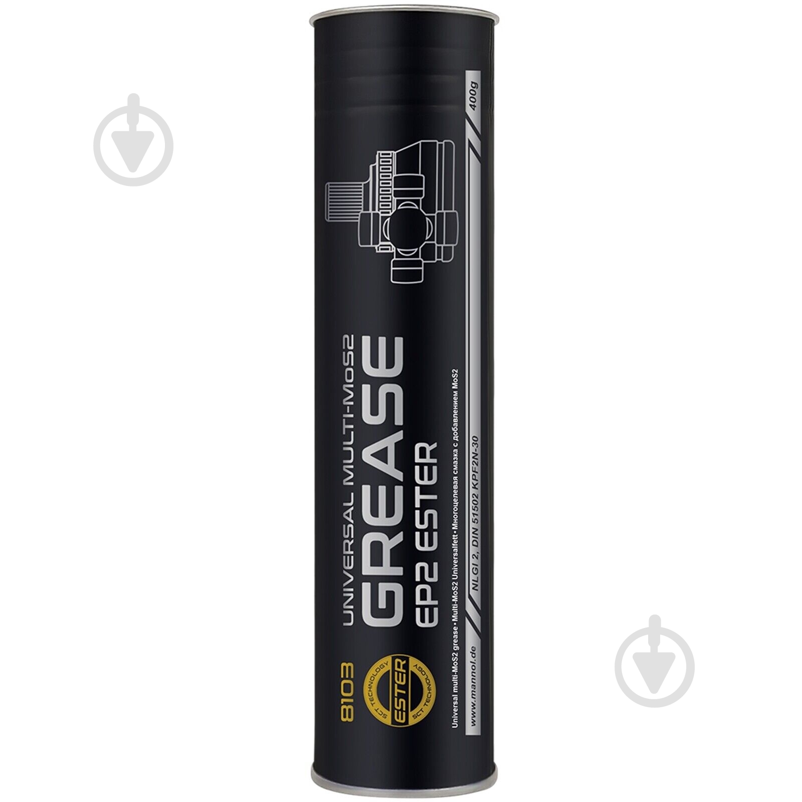 Мастило з MOS2 Mannol EP-2 Universal Multi-MoS2 Grease 400 мл - фото 1