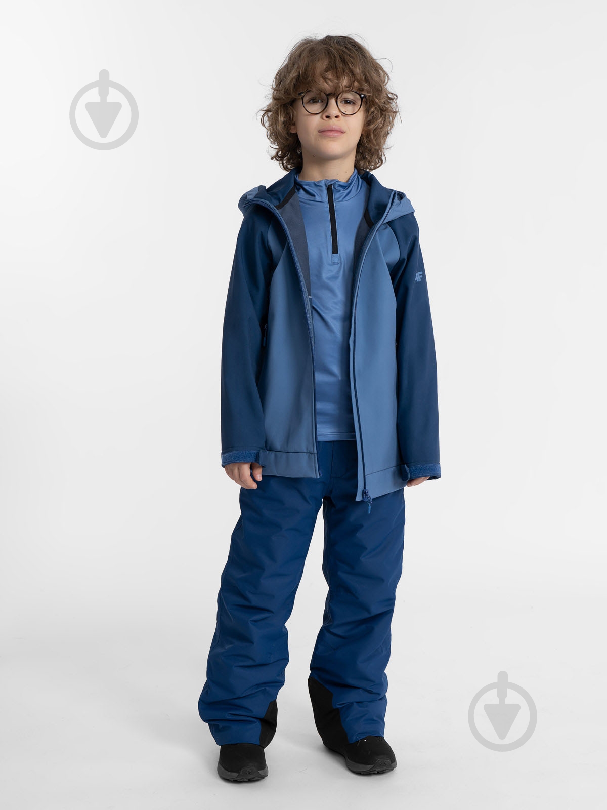 Куртка для хлопчиків 4F SOFTSHELL JACKET M154 4FJAW23TSOFM154-33S блакитна - фото 2