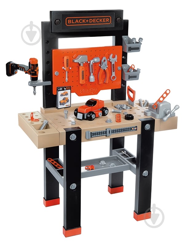 Игровой набор Smoby Black+Decker Мастерская 360727 - фото 2 Игровой набор Smoby Black+Decker Мастерская 360727 - фото 2