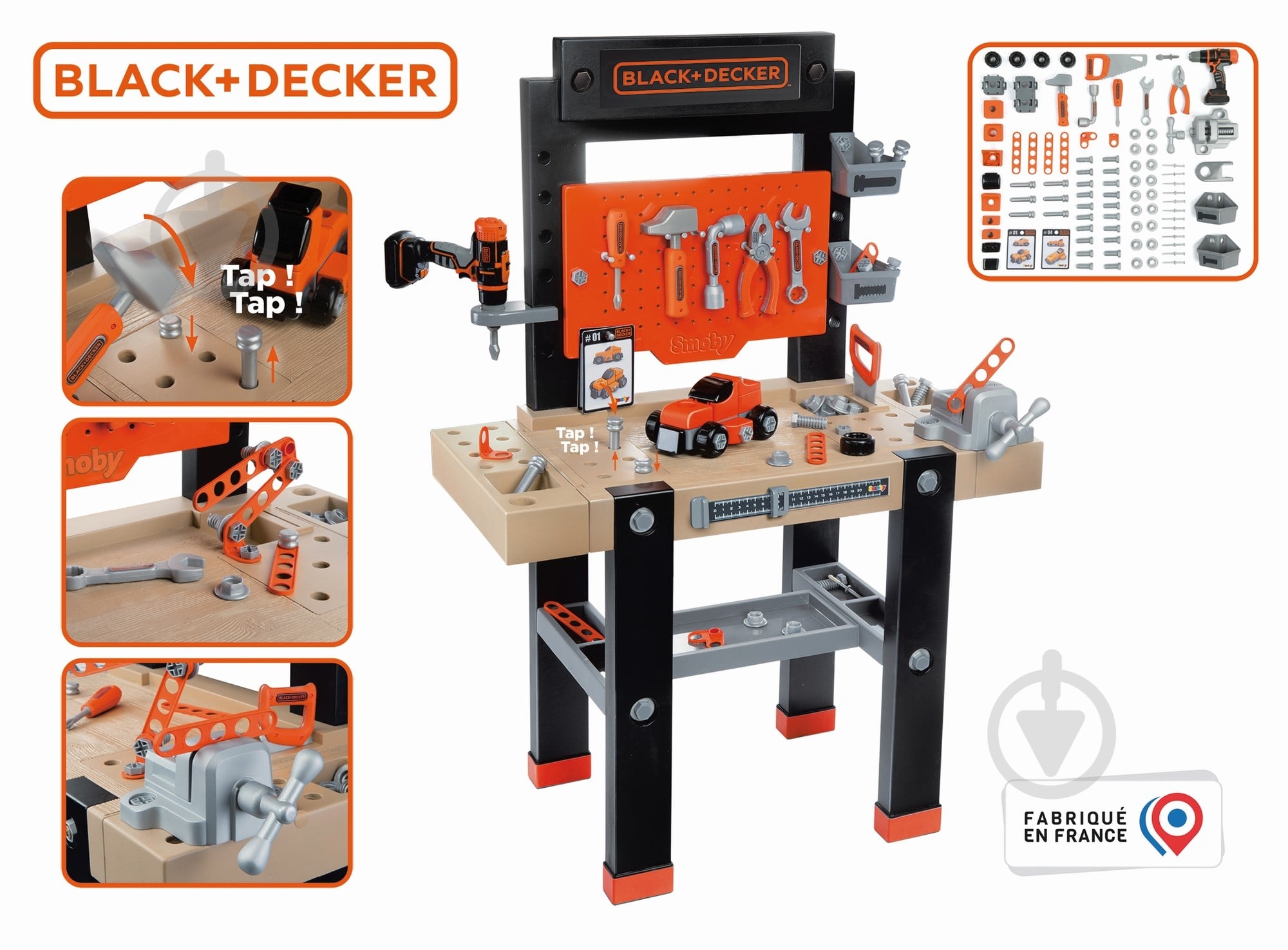 Игровой набор Smoby Black+Decker Мастерская 360727 - фото 1 Игровой набор Smoby Black+Decker Мастерская 360727 - фото 1