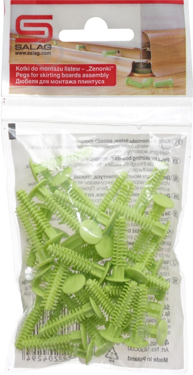Дюбель для монтажа половых плинтусов зенонки Salag 5х22 мм - фото 3