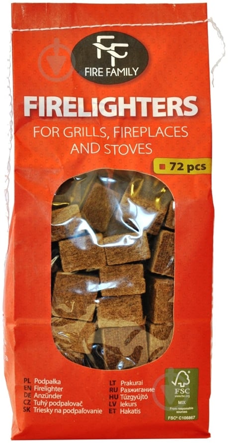 Подпалка для камина и печи 72 шт. - фото 1