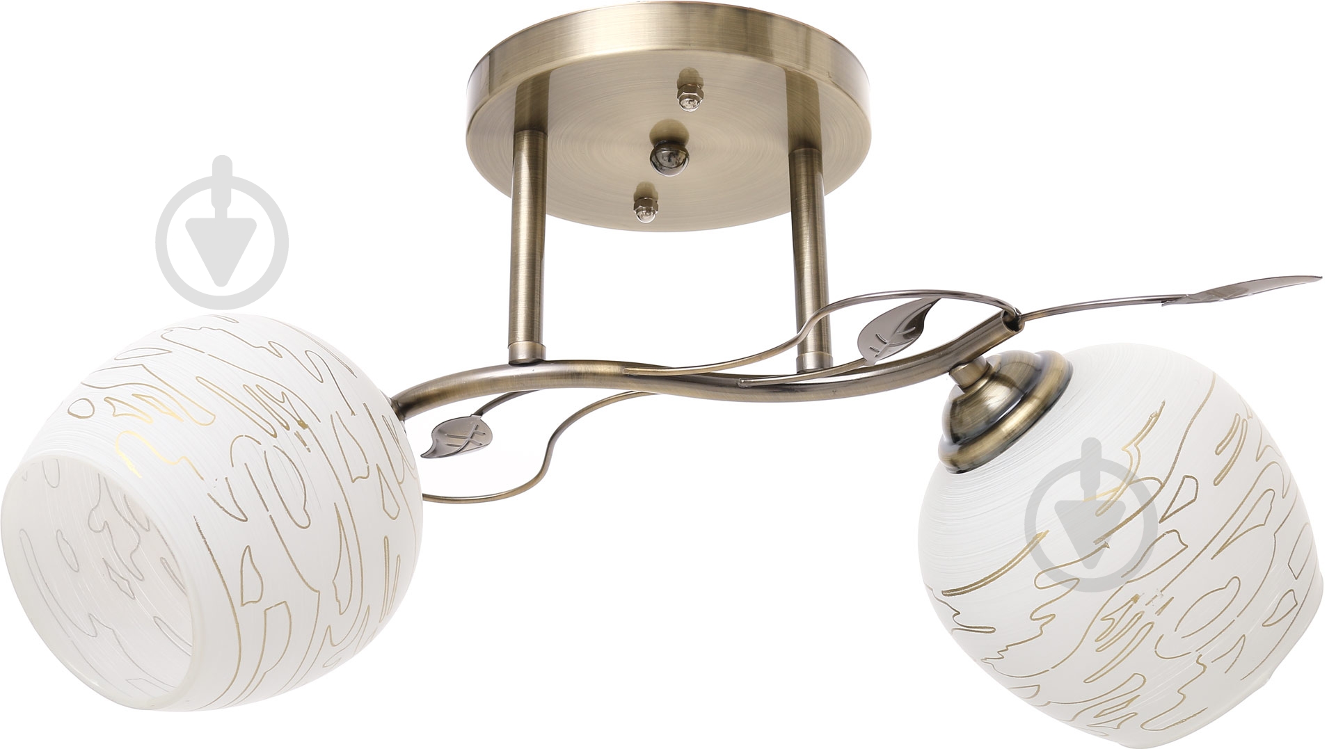 Люстра потолочная Accento lighting Antares 2xE27 античная латунь ALG-73477/2 - фото 1