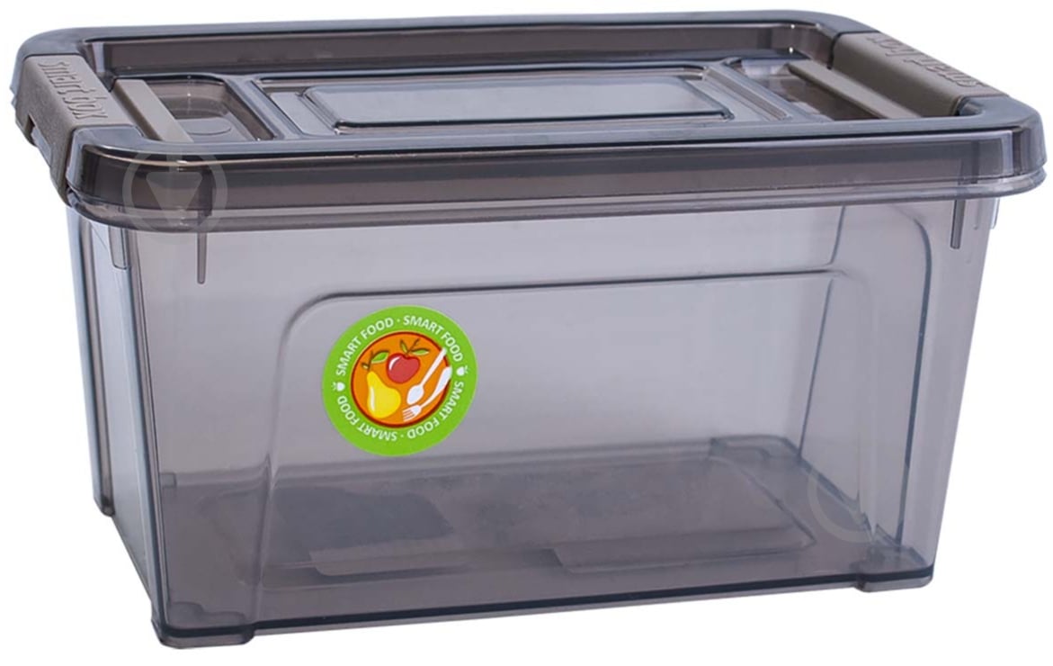 Ящик для зберігання Алеана 126085 коричневий Smart Box 0,285л коричневий прозорий 65x120x80 мм - фото 1