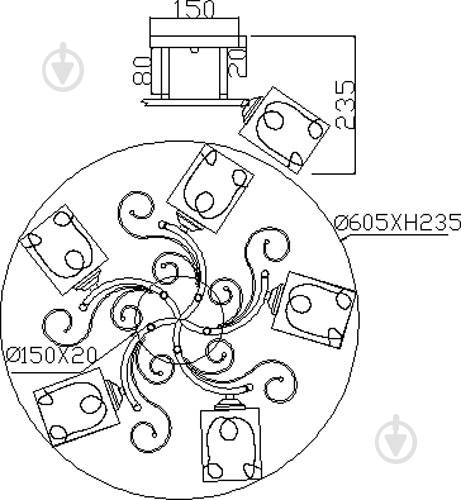 Люстра потолочная Accento lighting Galaxy 5xE27 сатиновый никель ALG-73029/5 - фото 5 Люстра потолочная Accento lighting Galaxy 5xE27 сатиновый никель ALG-73029/5 - фото 5