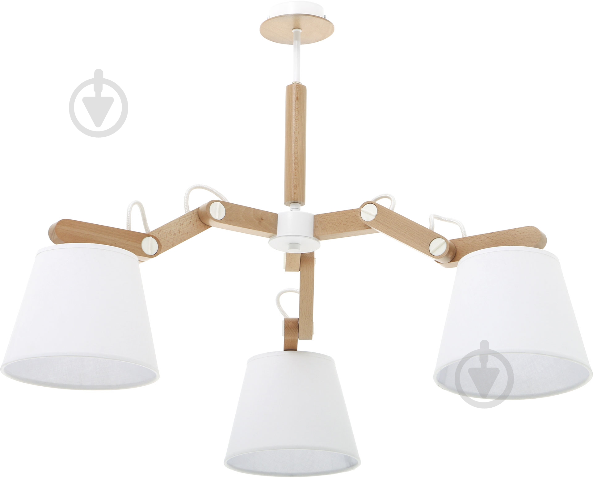 Люстра потолочная ALFA Joga 3xE27 белый 23973 - фото 1