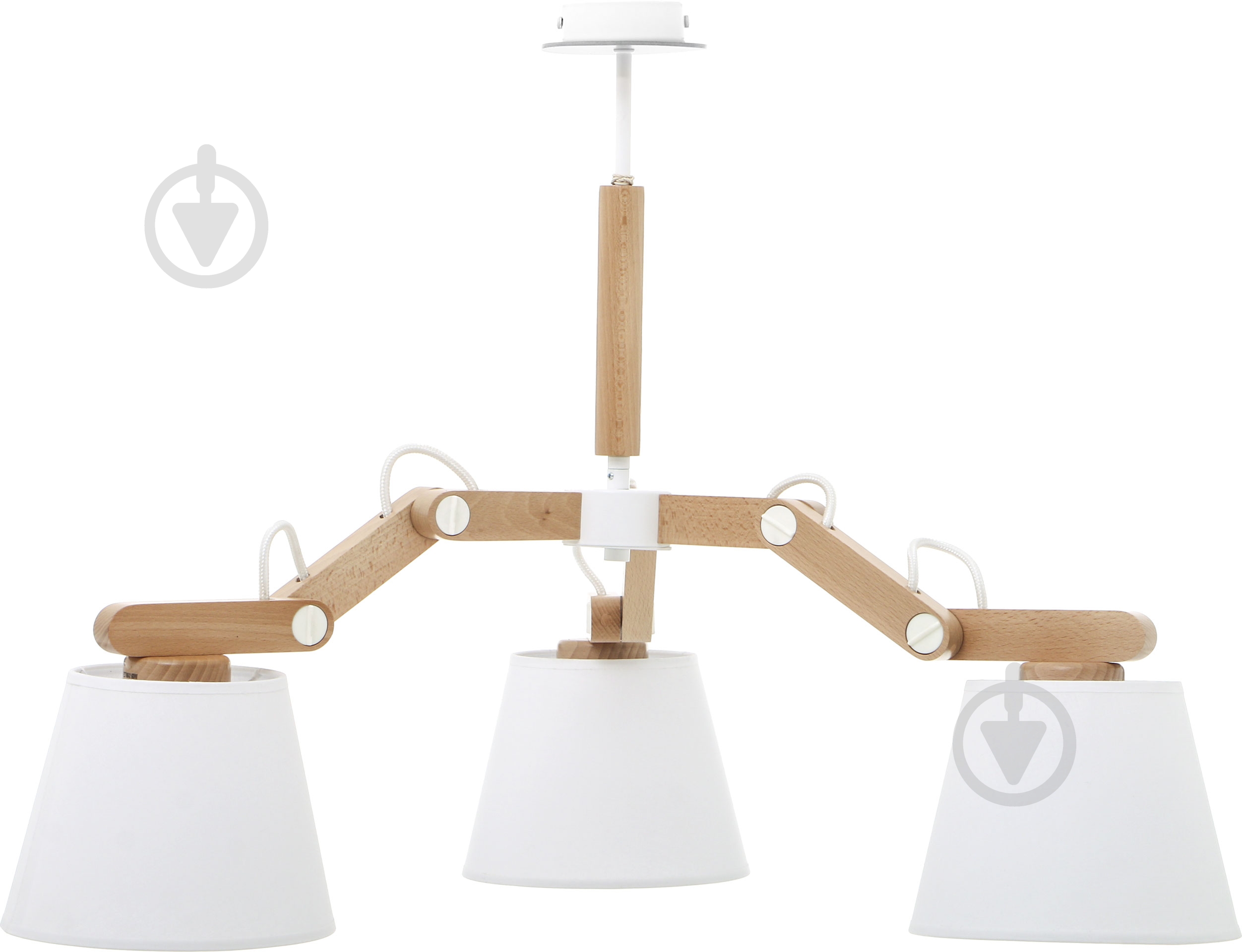 Люстра потолочная ALFA Joga 3xE27 белый 23973 - фото 2