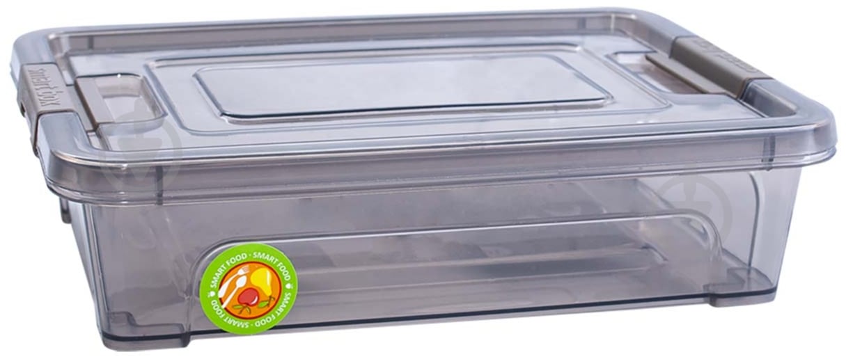 Ящик для зберігання Алеана 123078 Smart Box 0,4л коричневий прозорий 40x160x120 мм - фото 1