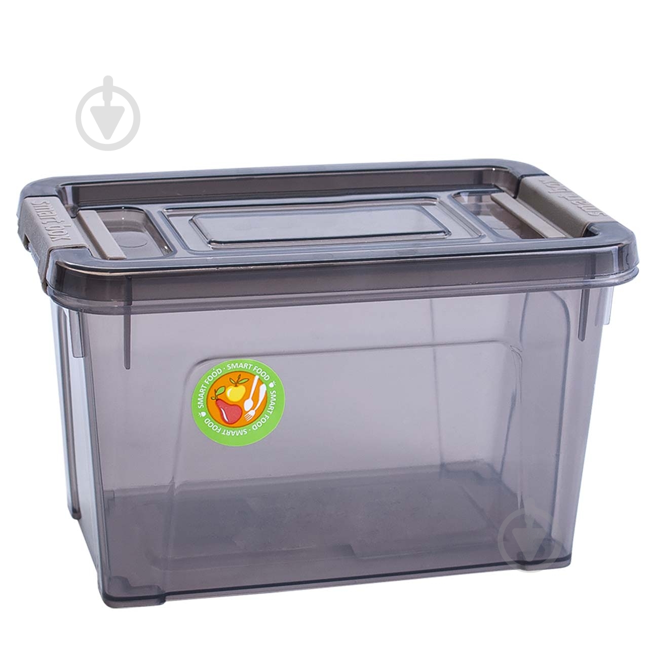 Ящик для зберігання Алеана 126087 Smart Box 0,65л коричневий прозорий 65x160x120 мм - фото 1 Ящик для зберігання Алеана 126087 Smart Box 0,65л коричневий прозорий 65x160x120 мм - фото 1