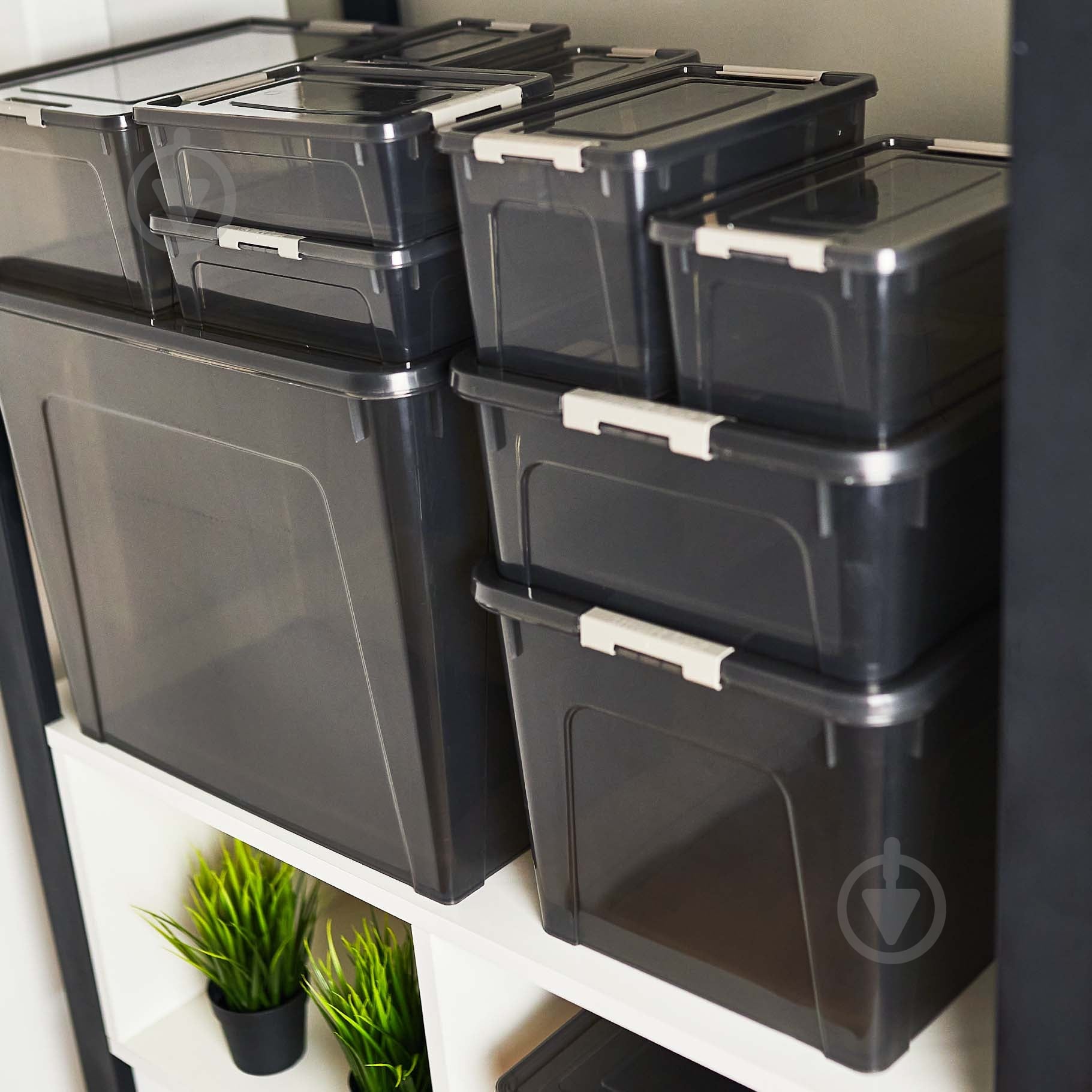 Ящик для зберігання Алеана 123079 Smart Box 0,8л коричневий прозорий 75x160x120 мм - фото 3