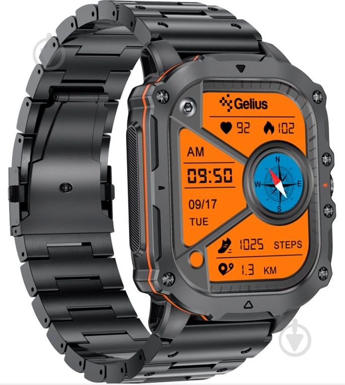 Смарт-годинник Gelius Pro GP-SW016 (Tactical Heavy) Хром (00000101909) — фото 9