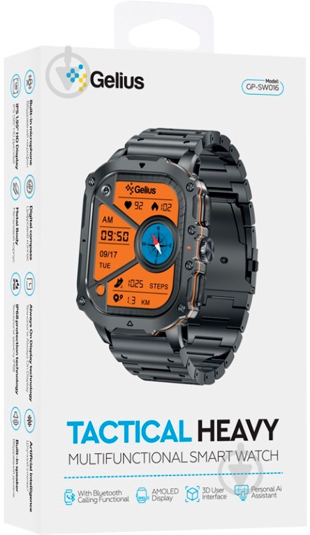 Смарт-годинник Gelius Pro GP-SW016 (Tactical Heavy) Хром (00000101909) — фото 20