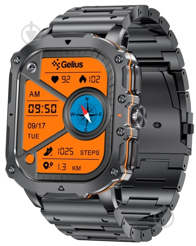 Смарт-годинник Gelius Pro GP-SW016 (Tactical Heavy) Хром (00000101909) — фото 15