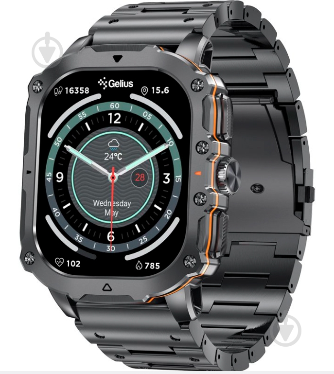 Смарт-годинник Gelius Pro GP-SW016 (Tactical Heavy) Хром (00000101909) — фото 12