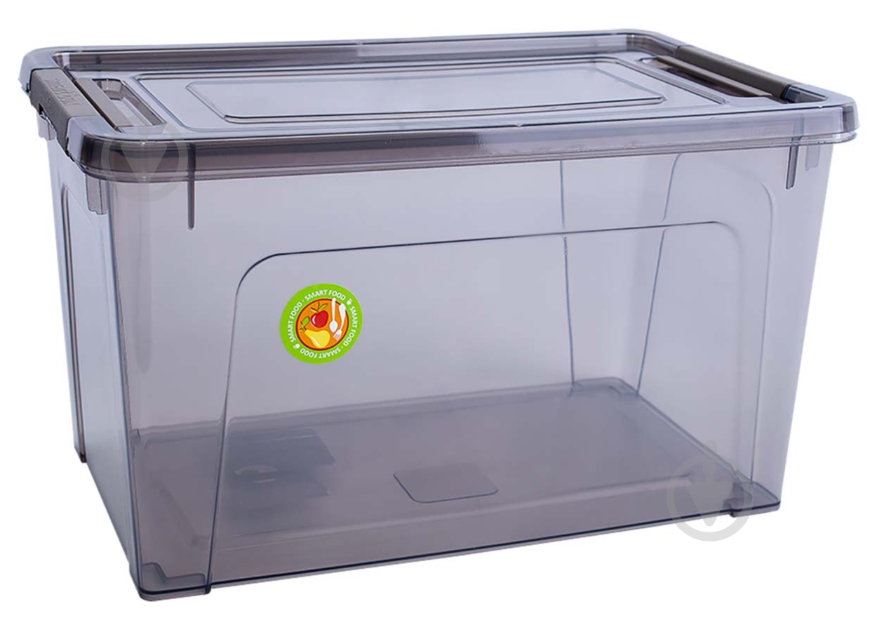 Ящик для зберігання Алеана 123081 Smart Box 3,5л коричневий прозорий 140x245x160 мм - фото 1