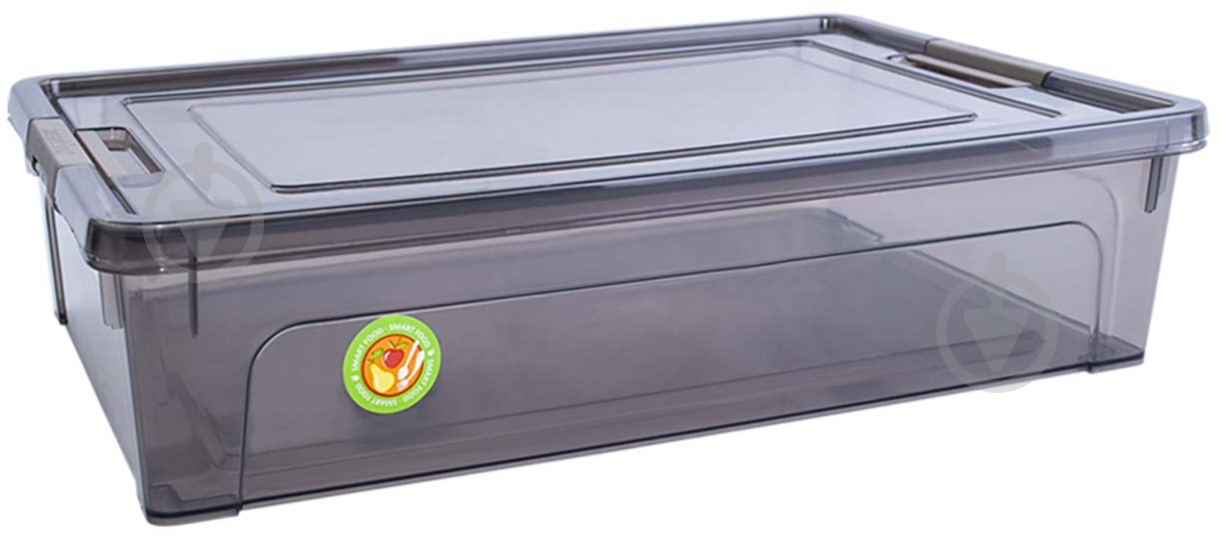 Ящик для зберігання Алеана 123082 Smart Box 3,8л коричневий прозорий 75x320x245 мм - фото 1