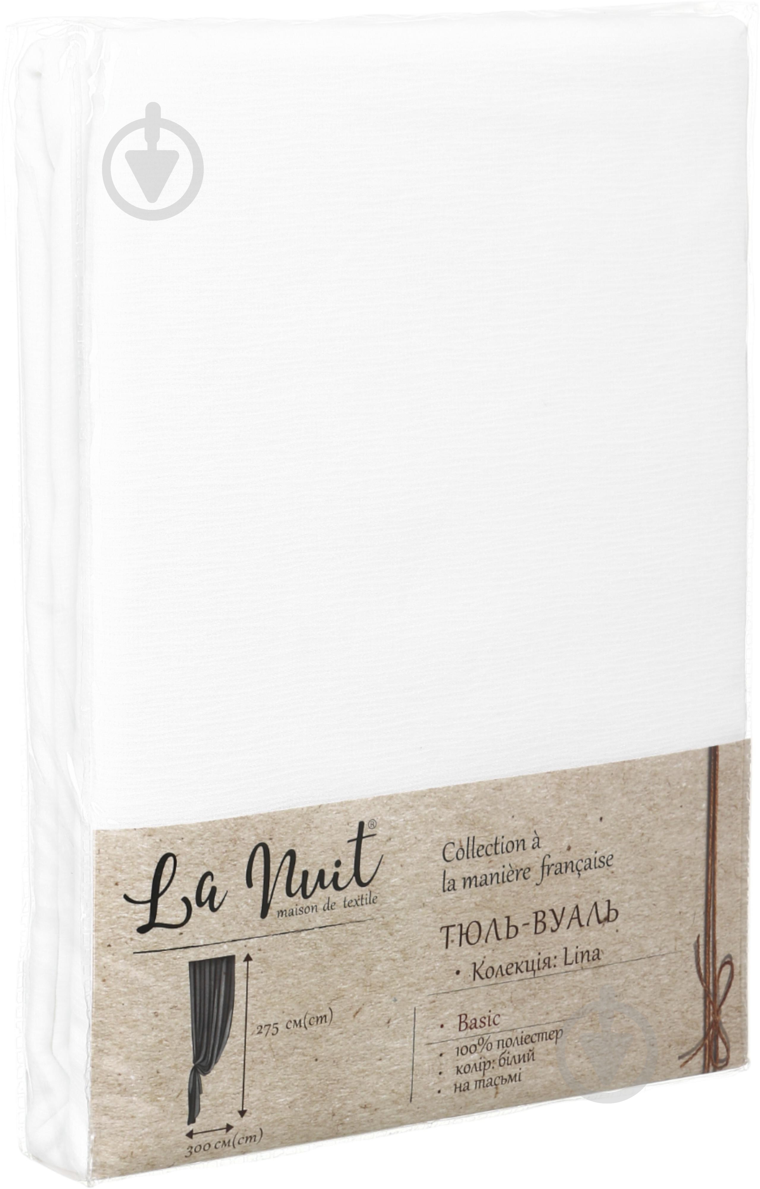 Тюль-вуаль белый 300х275 см Lina La Nuit - фото 4