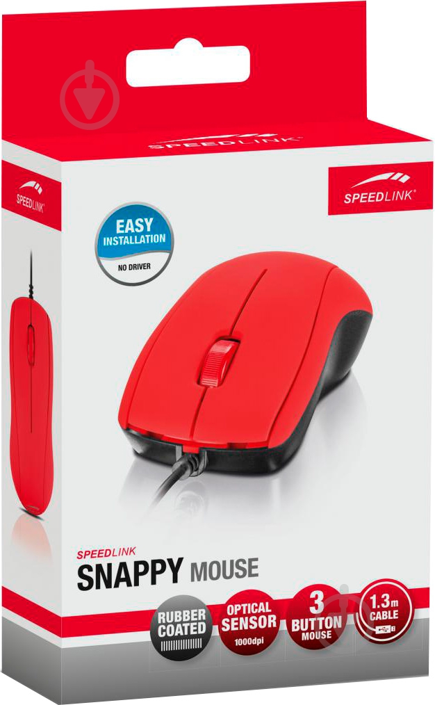 Мышь SPEEDLINK Snappy SL-610003-RD red - фото 4 Мышь SPEEDLINK Snappy SL-610003-RD red - фото 4