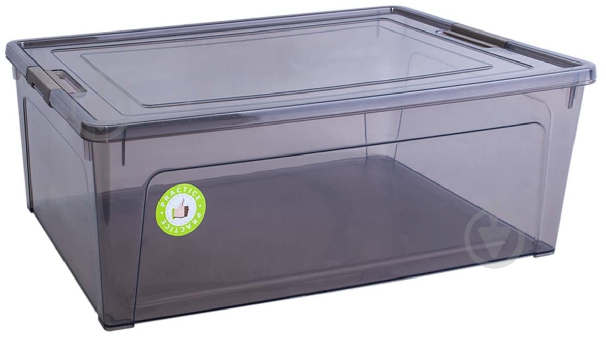 Ящик для зберігання Алеана 126091 Smart Box 11,7л коричневий прозорий 140x390x290 мм - фото 1