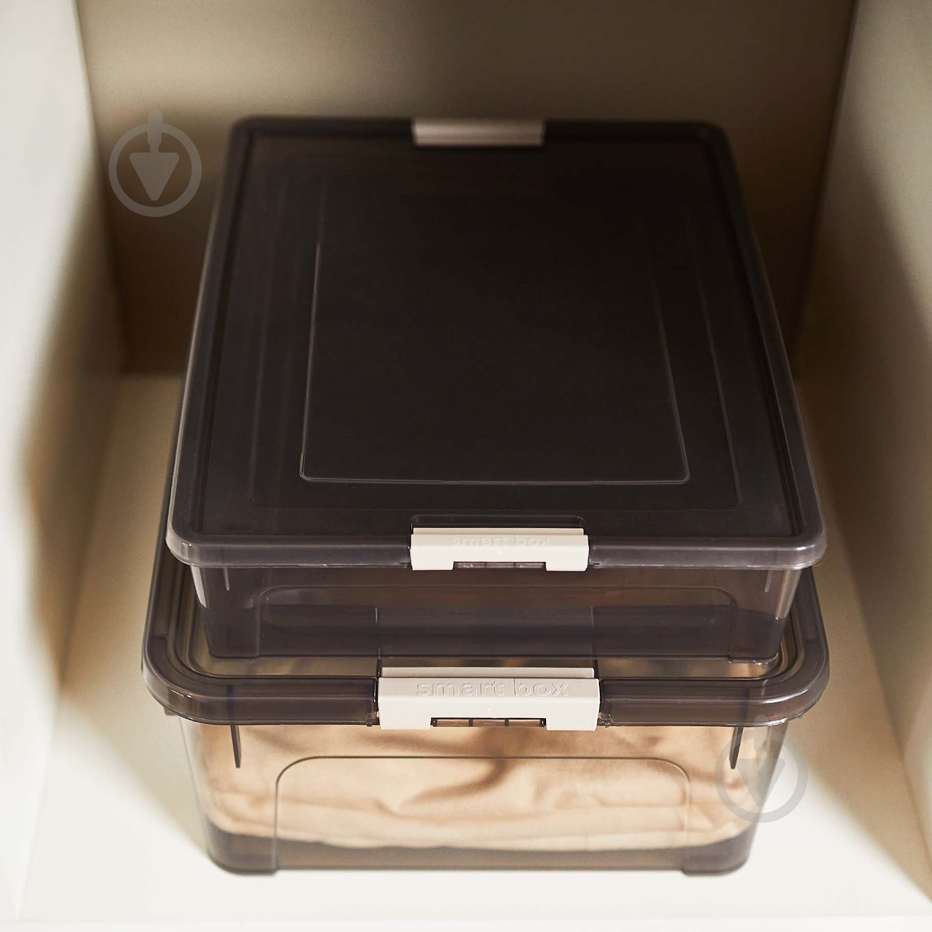 Ящик для зберігання Алеана 123084 Smart Box 14л коричневий прозорий 140x495x320 мм - фото 4