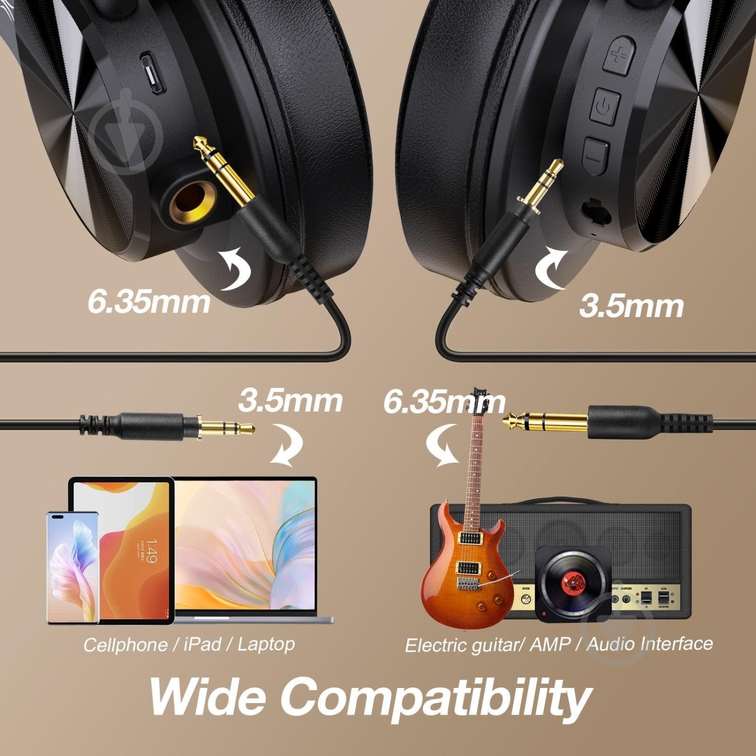 Bluetooth-гарнітура Oneodio Fusion (A70 Black) - фото 6