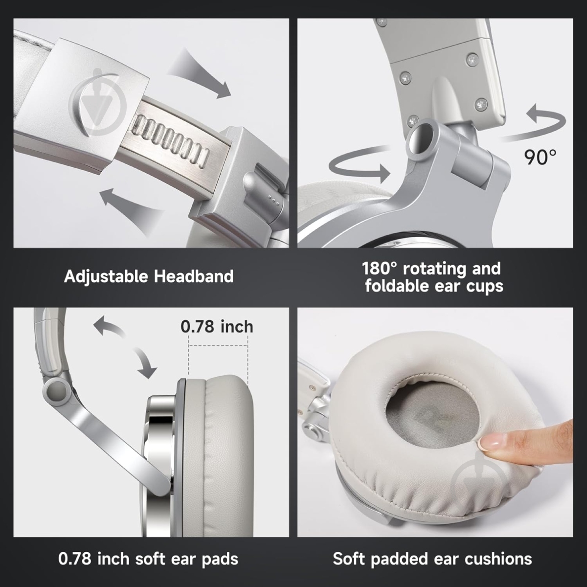 Гарнитура Oneodio (Pro 10 Silver) - фото 3 Гарнитура Oneodio (Pro 10 Silver) - фото 3