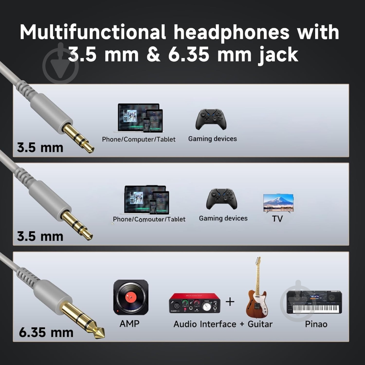 Гарнитура Oneodio (Pro 10 Silver) - фото 4 Гарнитура Oneodio (Pro 10 Silver) - фото 4