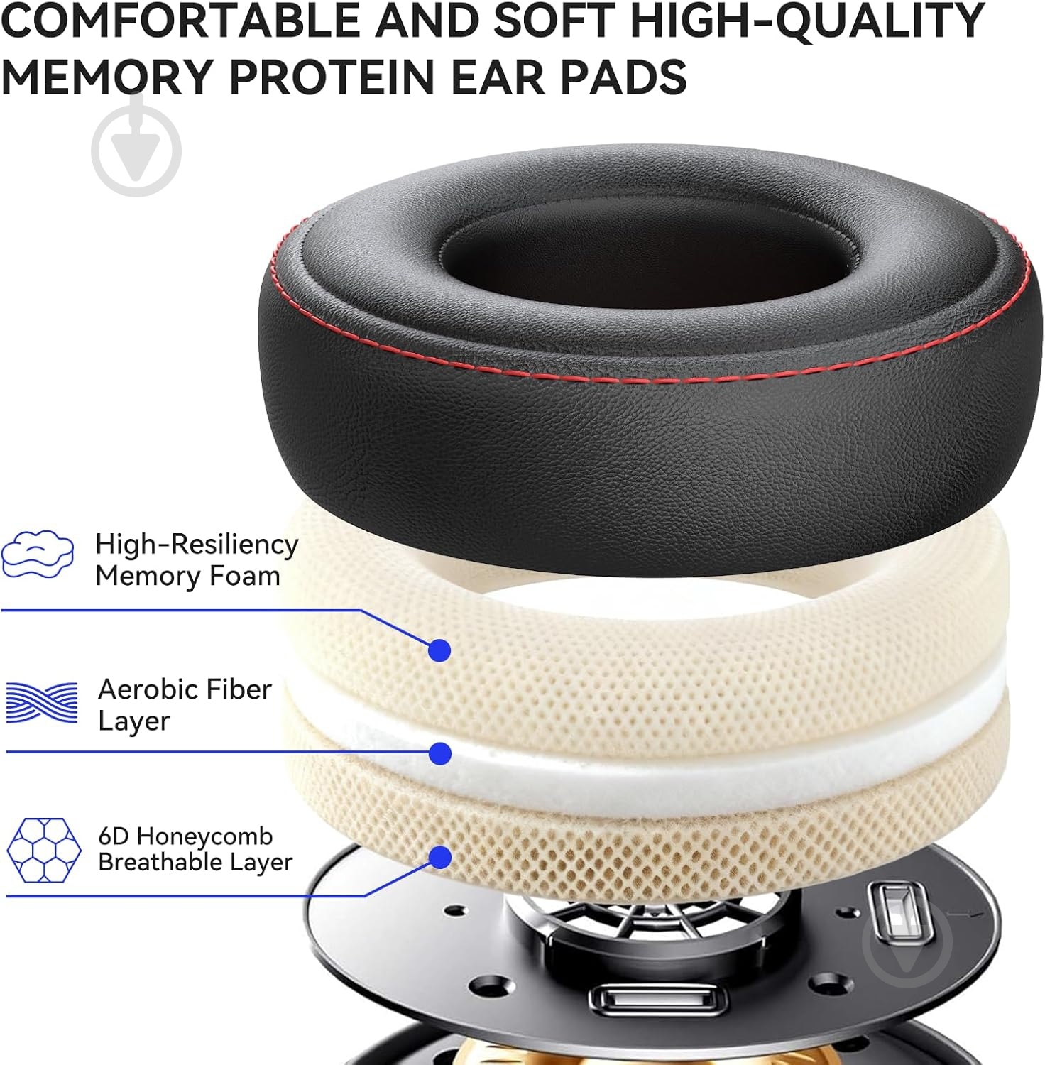 Гарнитура Oneodio (Pro 50 Black) - фото 7 Гарнитура Oneodio (Pro 50 Black) - фото 7