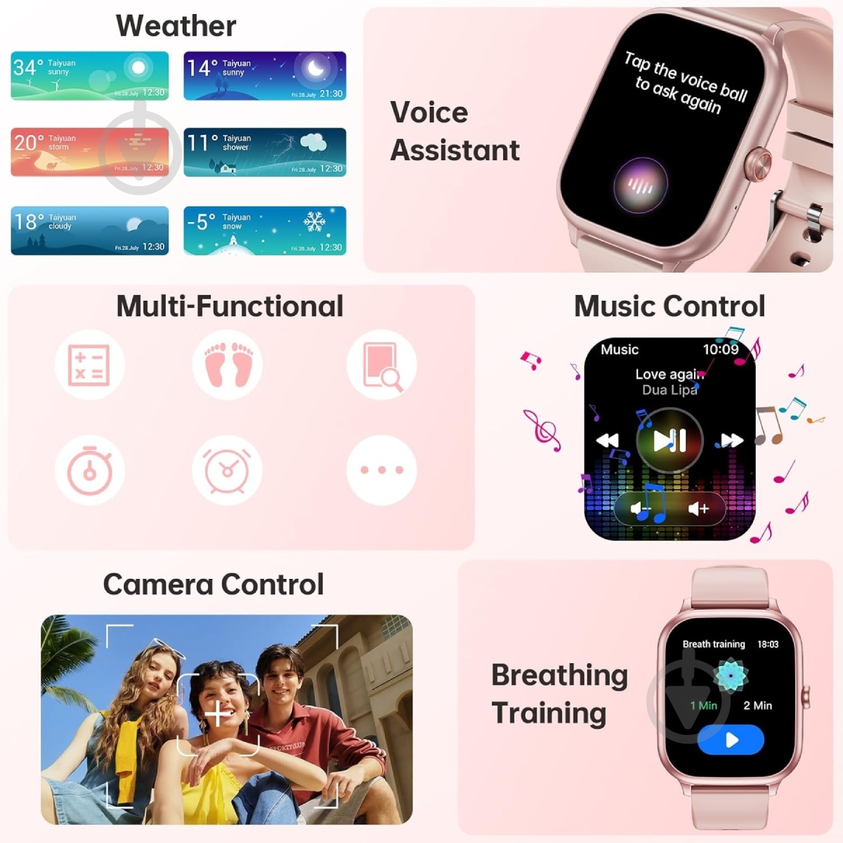 Смарт-часы Oukitel V7 Pink (6941749851062) - фото 4