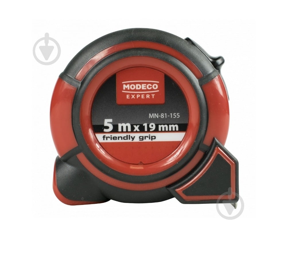 Рулетка Modeco Frendly Grip MN-81-155 5 м x 19 мм - фото 1