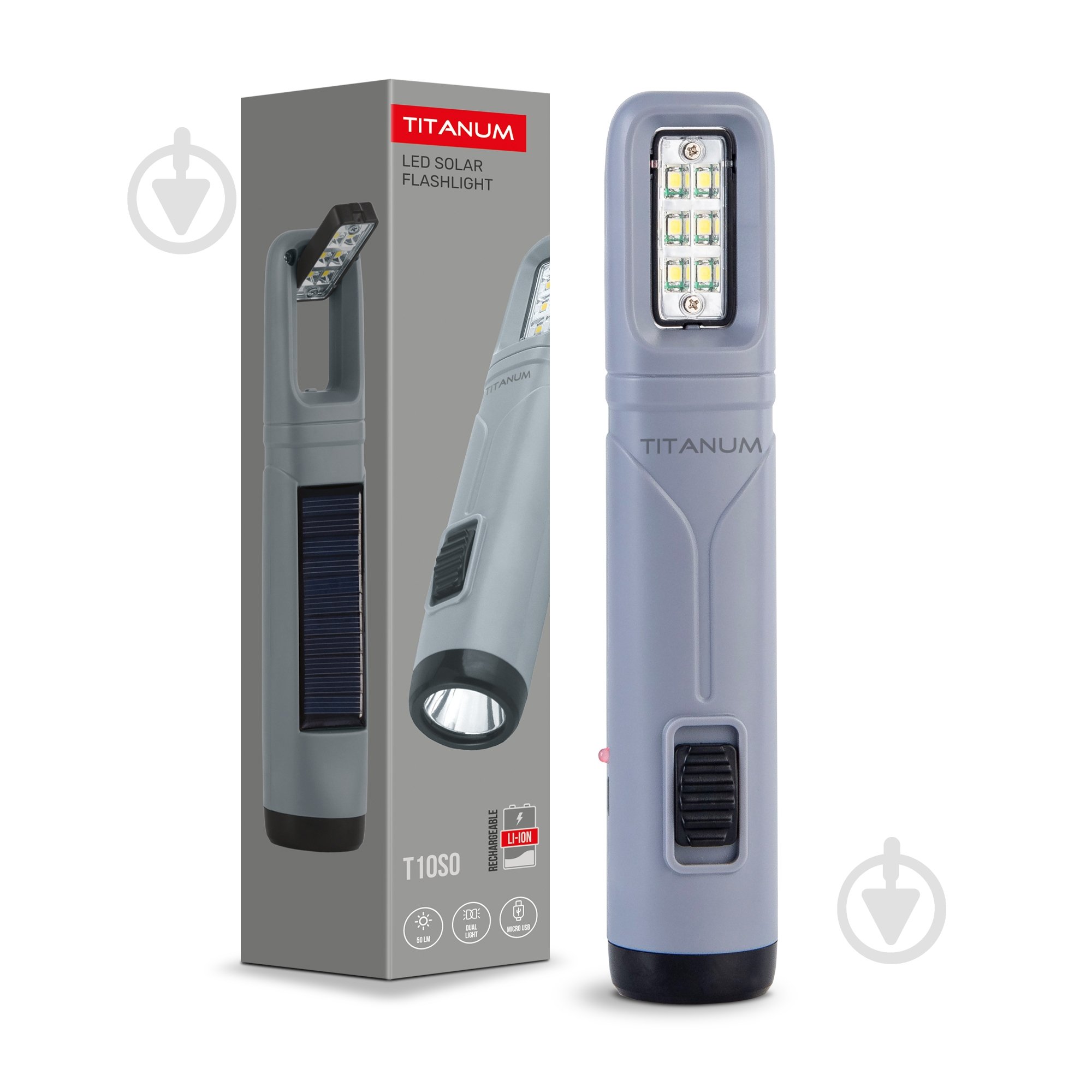 Світлодіодний ліхтарик TITANUM TLF-T10SO світло-сірий - фото 1 Світлодіодний ліхтарик TITANUM TLF-T10SO світло-сірий - фото 1