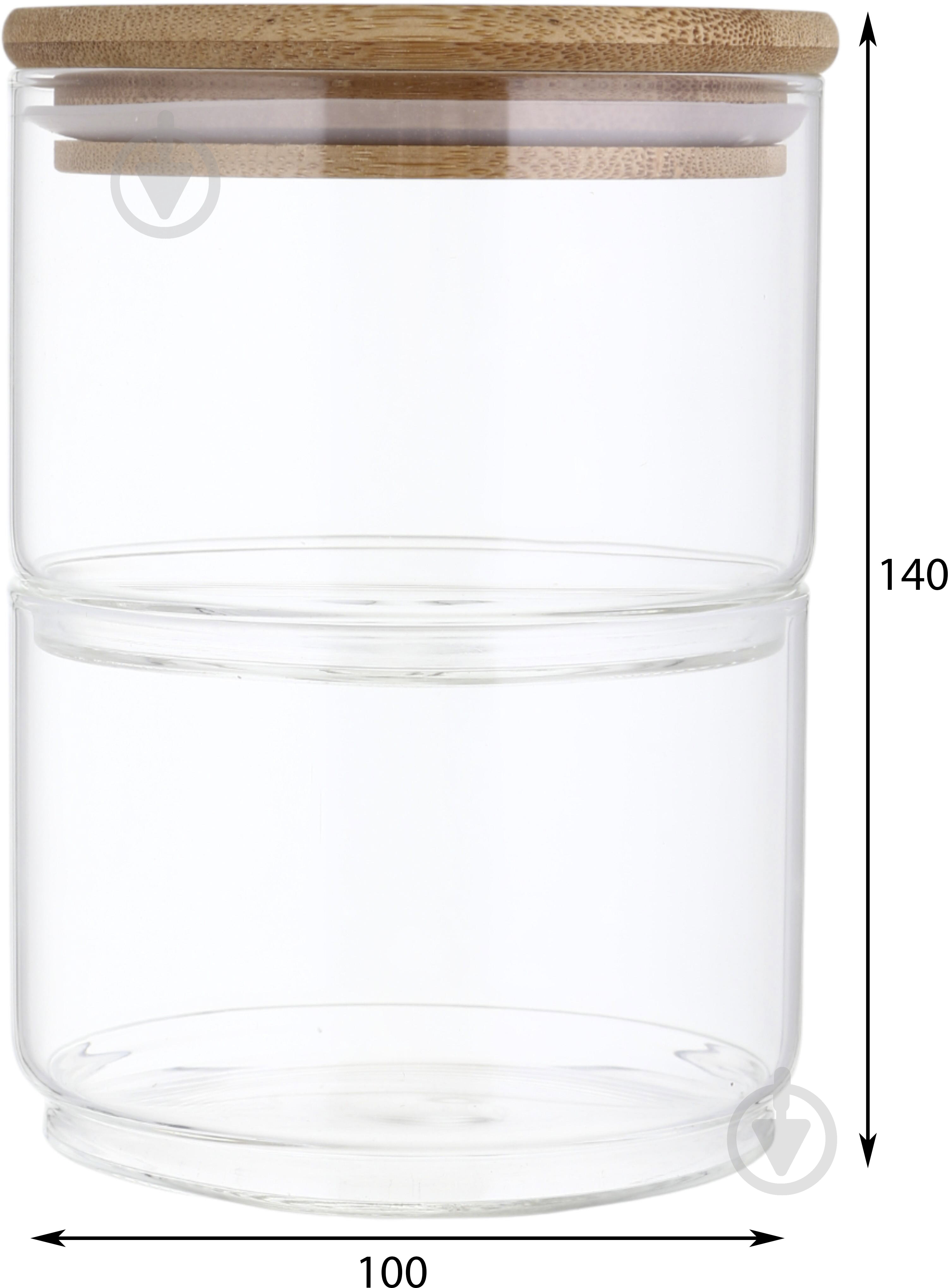 Ємність для зберігання Fiora Nueces подвійна 0,9 л прозорий - фото 9 Ємність для зберігання Fiora Nueces подвійна 0,9 л прозорий - фото 9