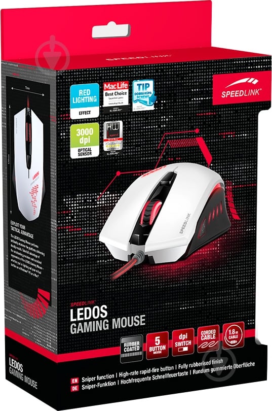 Мышь SPEEDLINK SL-6393-WE white - фото 4 Мышь SPEEDLINK SL-6393-WE white - фото 4